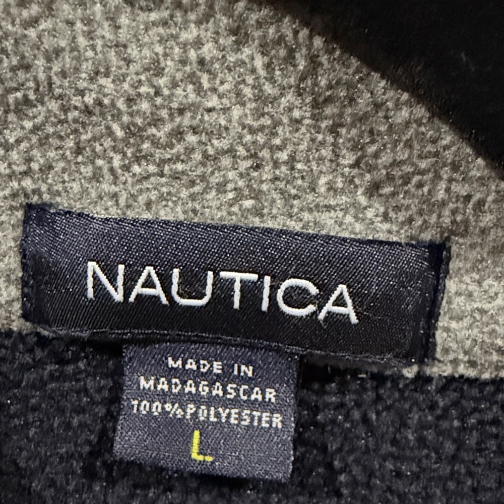 Nautica Dark Blue and Gray Fleece Jacket - Picture 2 of 3